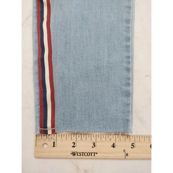 NWT Easel Los Angeles Light Wash Side Stripe Ankle Jeans Sz S - Picture 11 of 11
